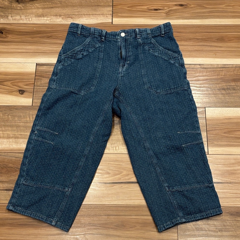 We The Free Dark Wash Blue Capris